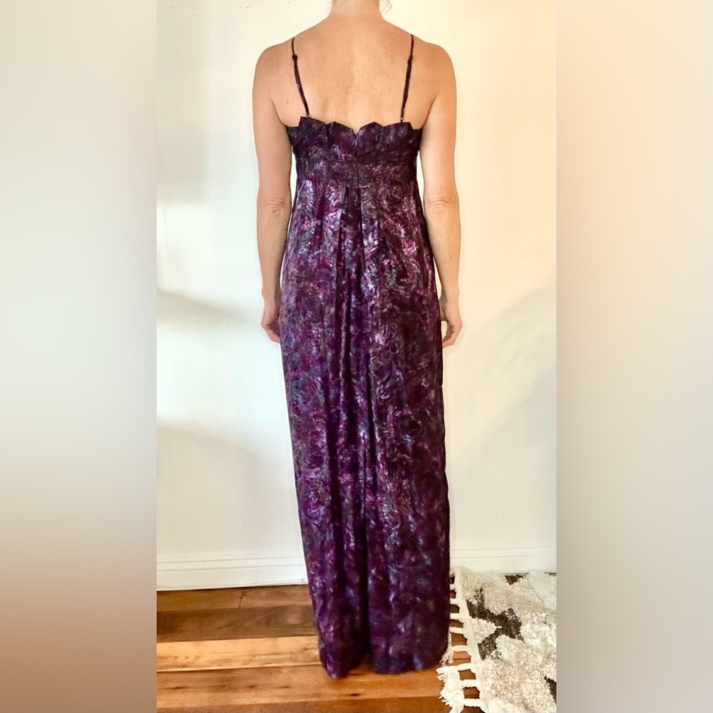 Max Azria floor length gown in rich purple. Size 10 - Picture 3 of 6